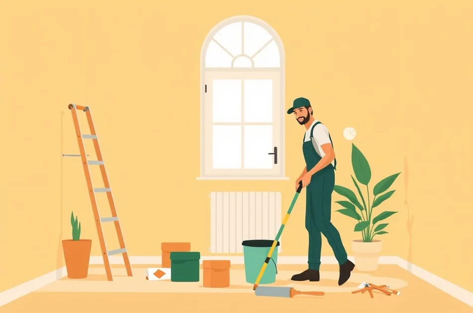 Intérieur rénové après travaux de peinture à Vire Normandie